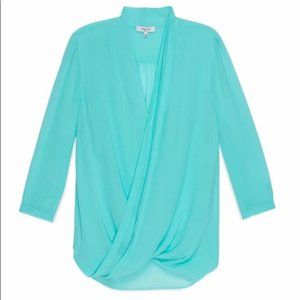Babaton Beau Blouse in Turquoise Size M